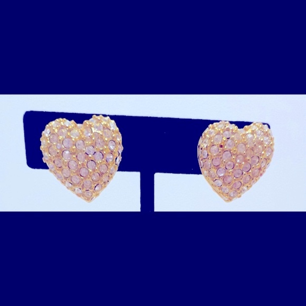 Joan Rivers Vintage Classic Collection Gold Tone Clip On Multi Gem Earrings